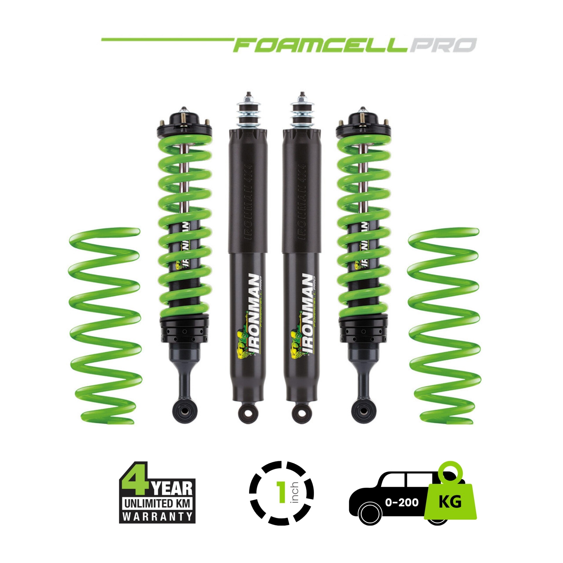 LC200 1 Inch Foam Cell Pro Kit – 0-200