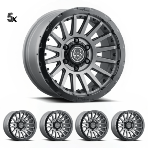 FJ/Prado/GX460/Hilux/Fortuner/4Runner/Pajero/Tacoma (17×8.5) 4x RECON PRO CHARCOAL 6×5.5 +25 OFFSET