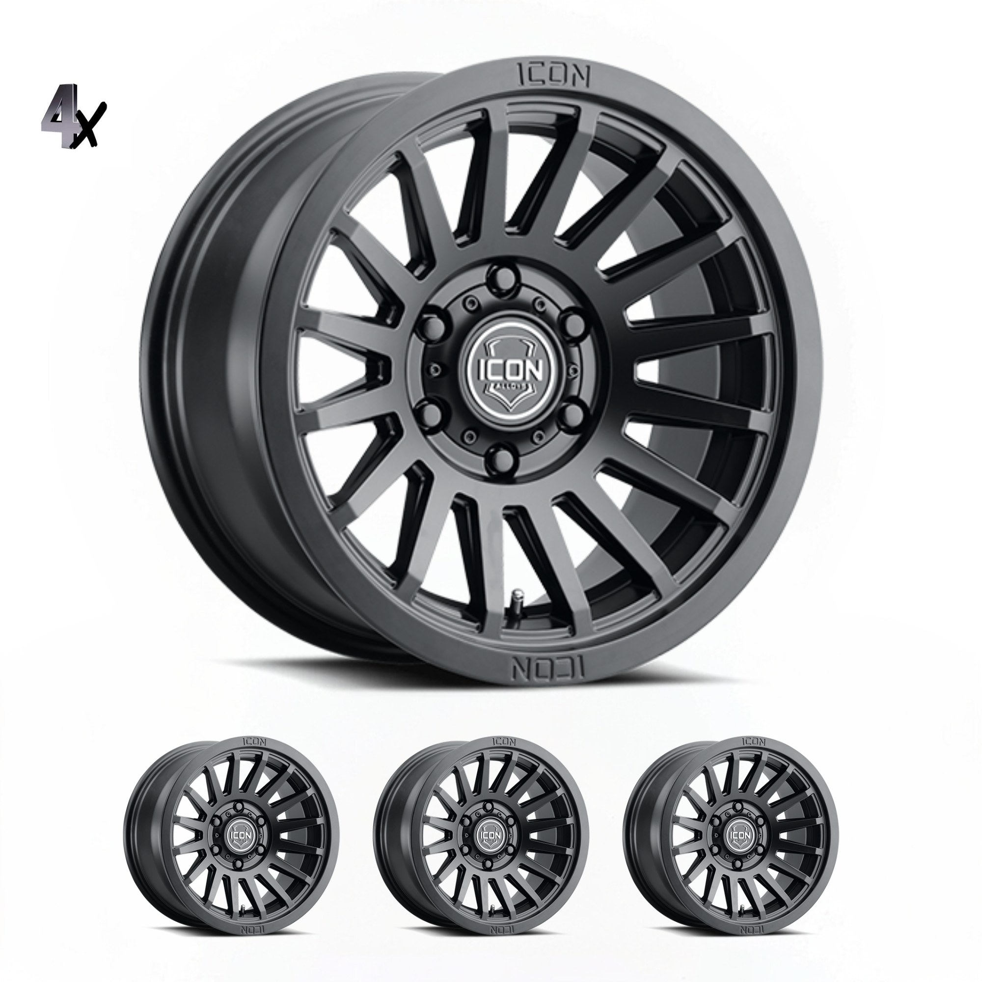 FJ/Prado/GX460/Hilux/Fortuner/4Runner/Pajero/Tacoma (17×8.5) 4x RECON SLX SATIN BLACK 6×5.5 +25 OFFSET