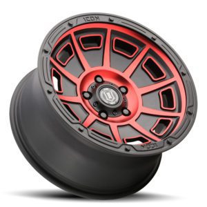 RAM 1500 (17×8.50) 4x VICTORY SATIN BLACK WITH RED TINT 6×5.5″ (0 OFFSET)