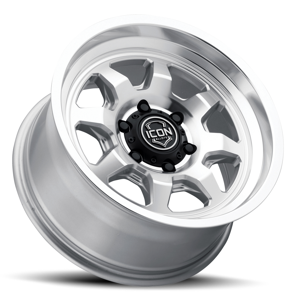 SILVERADO/SUBURBAN/SIERRA 1500 (17×8.5) 4x NUEVO SILVER MACHINED 6×5.5 (0 OFFSET)