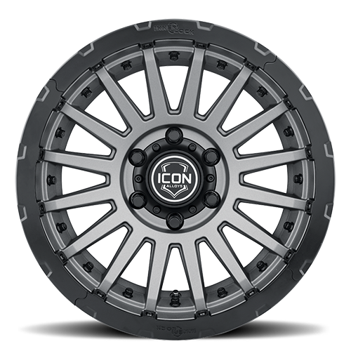 FJ/Prado/GX460/Hilux/Fortuner/4Runner/Pajero/Tacoma (17×8.5) 4x RECON PRO CHARCOAL 6×5.5 +25 OFFSET